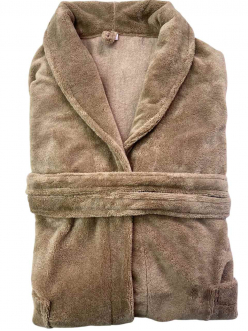 Халат велюр/махра смесовая ткань Трига 50/50%, Турция, пл. 330гр м2, цвет коричневый