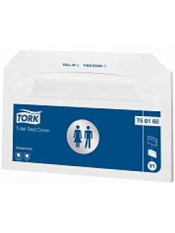 Индивидуальные бумажные покрытия Tork на унитаз - V1 (1уп/250шт) 