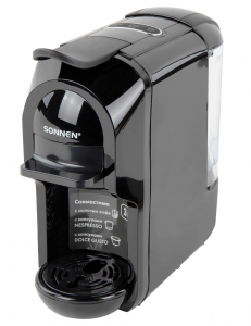 Кофемашина капсульная 3 в 1 для молотого кофе и капсул DOLCE GUSTO и NESPRESSO, SONNEN CM510, 1450 Вт, объем 0,6 л, 456336