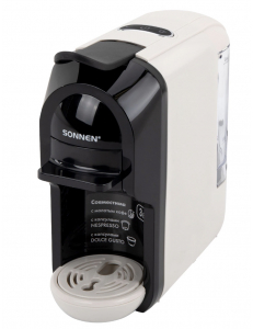 Кофемашина капсульная 3 в 1 для молотого кофе и капсул DOLCE GUSTO и NESPRESSO, SONNEN CM510B, 1450 Вт, 0,6 л, бежевая, 457338