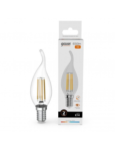 42110 Лампа Gauss Filament Elementary Свеча на ветру 10W 650lm 2700К Е14 LED 1/10/100