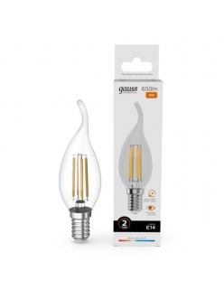 42110 Лампа Gauss Filament Elementary Свеча на ветру 10W 650lm 2700К Е14 LED 1/10/100