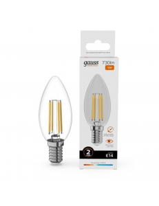 32112 Лампа Gauss Filament Elementary Свеча 12W 730lm 2700К Е14 LED 1/10/100