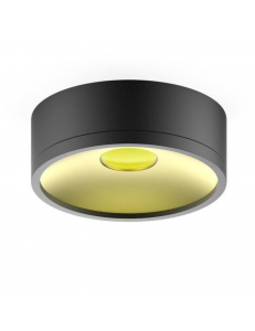 HD027 LED светильник накладной  HD027 17W (черный/золото) 3000K 140х50,1100лм, 1/30