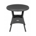 Стол круглый РАТТАН антрацит
