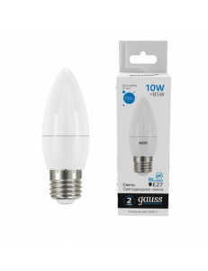 30230 Лампа Gauss Elementary Свеча 10W 750lm 6500K E27 LED 1/10/100