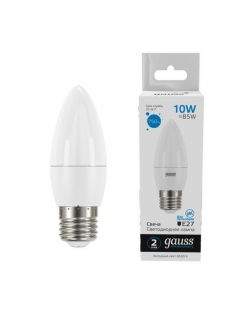 30230 Лампа Gauss Elementary Свеча 10W 750lm 6500K E27 LED 1/10/100