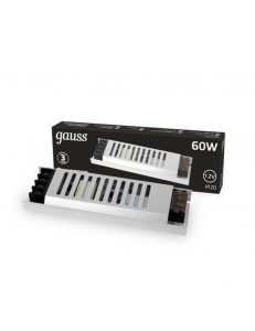 202001060 Блок питания Gauss 60W 12V IP20  ультратонкий 1/72