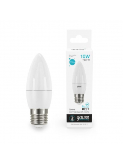 30220 Лампа Gauss Elementary Свеча 10W 750lm 4100K E27 LED 1/10/100