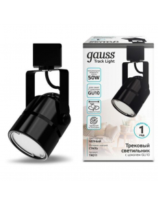 Светильник трековый Gauss цилиндр GU10 220V IP20 60*145мм черный однофазный 1/50