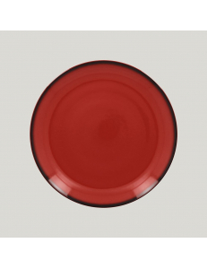 Тарелка круглая RAK Porcelain LEA Red 24 см (красный цвет)