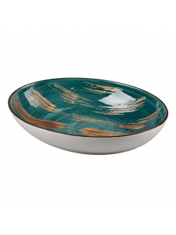 Салатник Texture Dark Green Lines 16*25*6,3 см 700 мл, P.L. Proff Cuisine