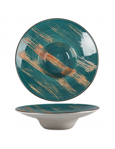 Тарелка для пасты Texture Dark Green Lines d 27*6,5 см, 260 мл, P.L. Proff Cuisine