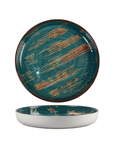 Тарелка с бортом Texture Dark Green Lines 22,6*3 см, P.L. Proff Cuisine