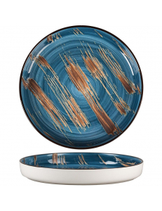 Тарелка с бортом Texture Dark Blue Lines 23 см, h 3 см, P.L. Proff Cuisine