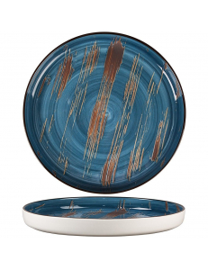 Тарелка с бортом Texture Dark Blue Lines 28 см, h 3,1 см, P.L. Proff Cuisine