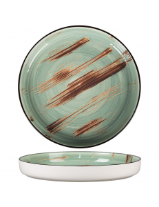Тарелка с бортом Texture Light Green Lines 23 см, h 3 см, P.L. Proff Cuisine