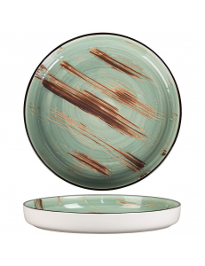 Тарелка с бортом Texture Light Green Lines 28 см, h 3,1 см, P.L. Proff Cuisine