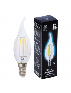 E14-7W-4000K Лампа LED (Свеча прозрачная Филамент) E14-7W-NH-candle filament