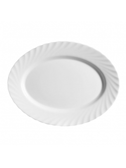Блюдо овальное Luminarc Trianon 35*26 см, h 2 см, стеклокерамика, белый цвет, ARC,