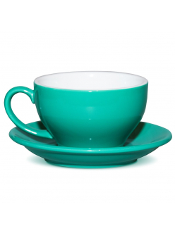 Чашка с блюдцем Barista (Бариста) 300 мл, бирюзовый цвет, P.L. Proff Cuisine
