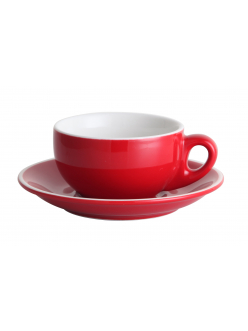 Чашка с блюдцем Barista (Бариста) 220 мл, красная, P.L. Proff Cuisine