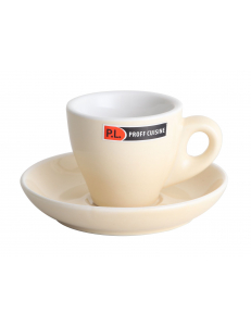 Чашка с блюдцем Barista (Бариста) 80 мл, бежевая, P.L. Proff Cuisine