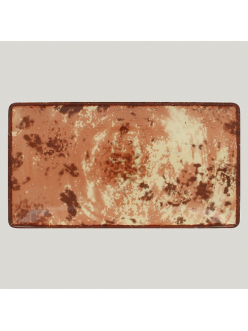 Тарелка RAK Porcelain Peppery прямоугольная плоская 33,5*18 см, красный цвет