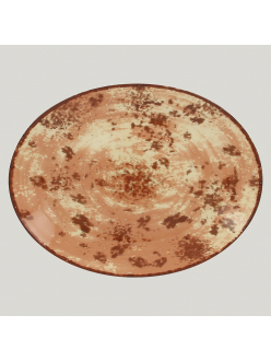 Тарелка RAK Porcelain Peppery овальная плоская 36*27 см, красный цвет