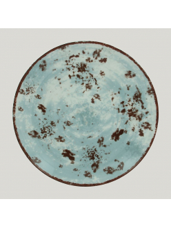 Тарелка RAK Porcelain Peppery круглая плоская 15 см, голубой цвет
