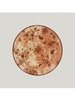 Тарелка RAK Porcelain Peppery круглая плоская 21 см, красный цвет
