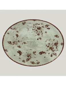 Тарелка RAK Porcelain Peppery овальная плоская 32*23 см, серый цвет