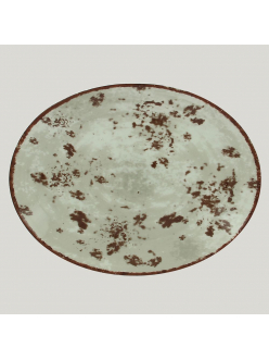 Тарелка RAK Porcelain Peppery овальная плоская 32*23 см, серый цвет