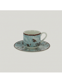 Блюдце RAK Porcelain Peppery для чашки 13 см, h 1,7 см, голубой цвет