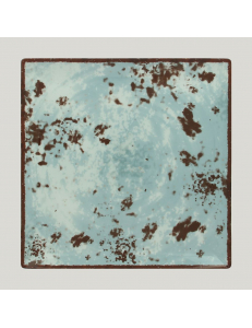 Тарелка RAK Porcelain Peppery квадратная 30*30 см, h 2 см, голубой цвет