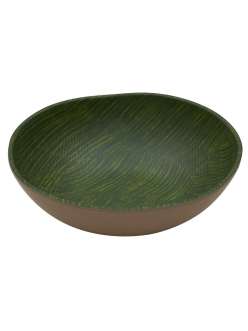 Салатник меламиновый 25.5*25.5*8.5 см  P.L. Green Banana Leaf