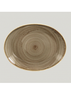 Овальная тарелка RAK Porcelain Twirl Alga 36*27 см