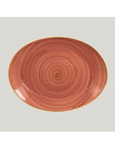 Овальная тарелка RAK Porcelain Twirl Coral 36*27 см