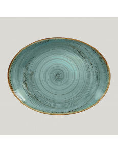 Овальная тарелка RAK Porcelain Twirl Lagoon 36*27 см