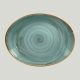 Овальная тарелка RAK Porcelain Twirl Lagoon 36*27 см