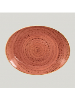 Овальная тарелка RAK Porcelain Twirl Coral 32*23 см