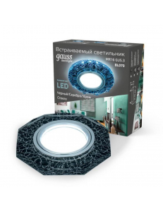 BL070 Светильник Gauss Backlight BL070 Круг гран. Черный/Серебро/Хром, Gu5.3, LED 4100K 1/40