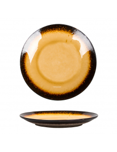 Тарелка d=23 см,каменная керамика,серия "2022 Spider Silk-Yellow" P.L.