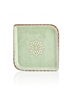 Тарелка квадратная d=23*23 cм,фарфор,серия 