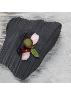 Блюдо черное прямоугольное Matsuyama 26*19 см, P.L. Proff Cuisine