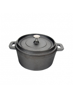 Кастрюля порционная с крышкой d 14 см, 600 мл, чугун, P.L. Proff Cuisine