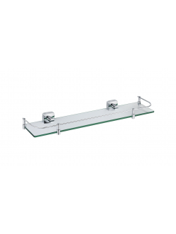 Полка стеклянная с ограничителем Fixsen Kvadro FX-61303B
