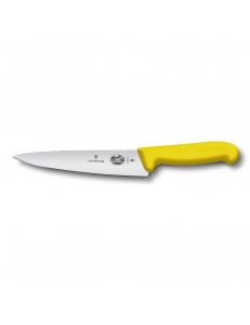 Универсальный нож Victorinox Fibrox 25 см, ручка фиброкс желтая