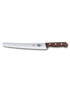 Нож кондитерский Victorinox Rosewood 26 см, волнистое лезвие, ручка розовое дерево