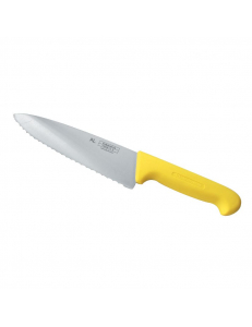 Нож PRO-Line поварской 20 см, желтая пластиковая ручка, волнистое лезвие, P.L. Proff Cuisine